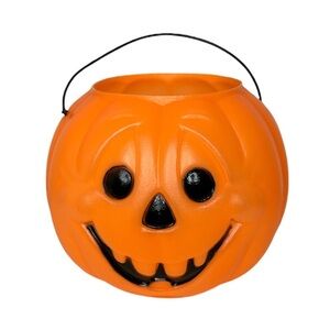 Vintage Norfolk Halloween Trick-or-Treat Pumpkin Bucket‎ Blow Mold Made in USA
